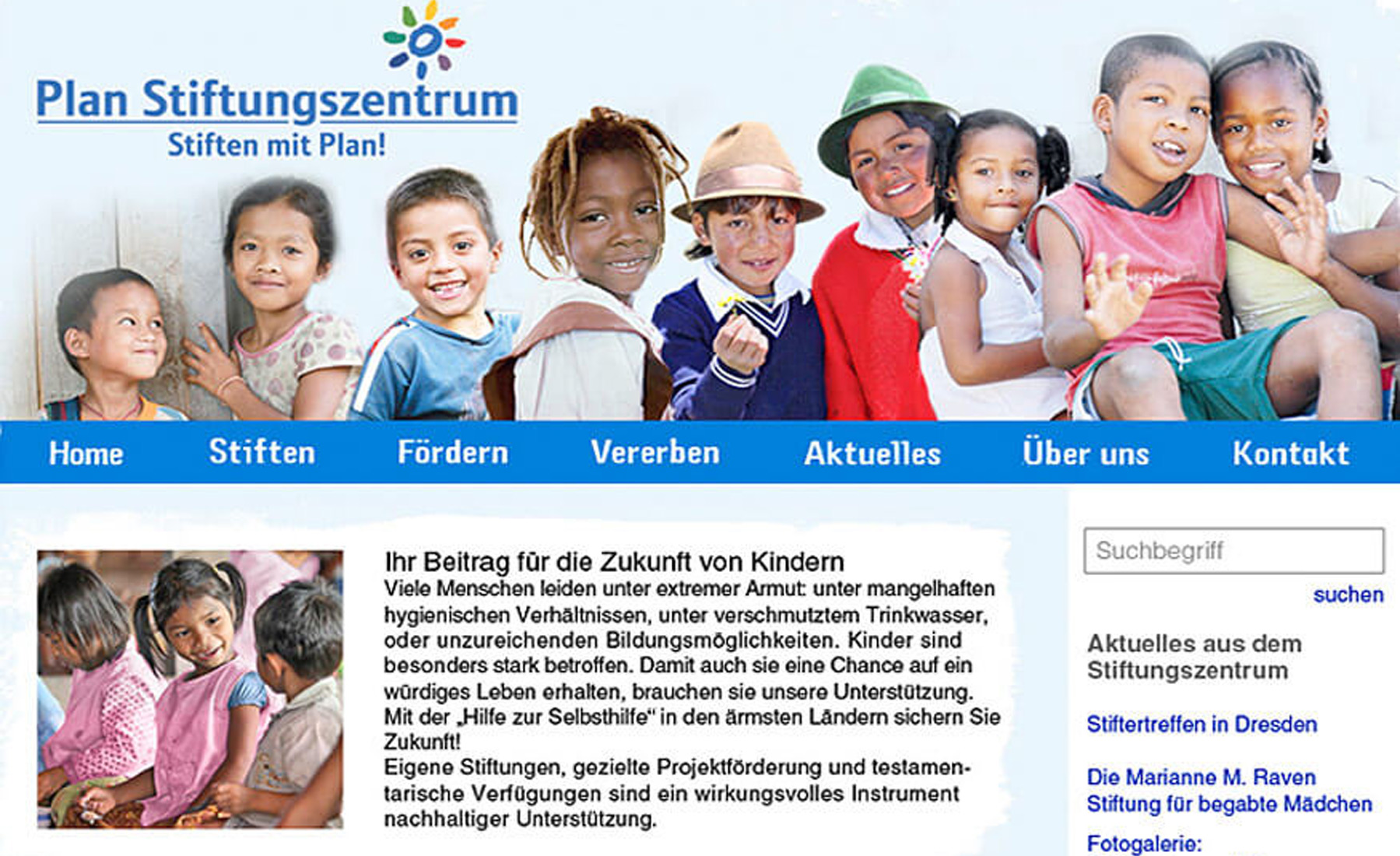 Re-Design Website Plan Stiftungszentrum